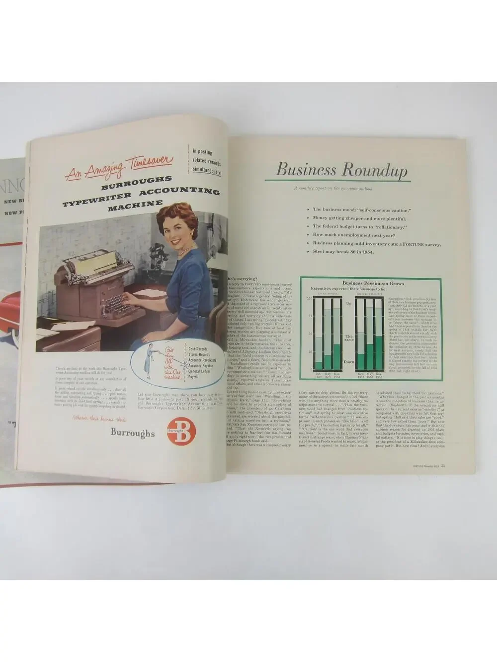 Vintage FORTUNE Magazine November 1953 Chrysler Oldsmobile General Electric Ads